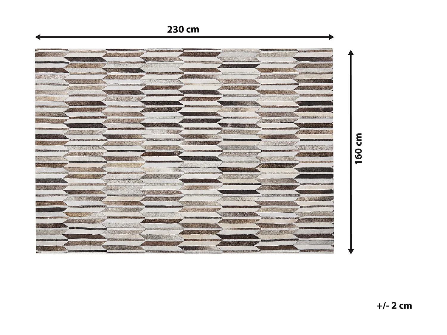 Tapis KULALAR Beige 160 x 230 cm Cuir