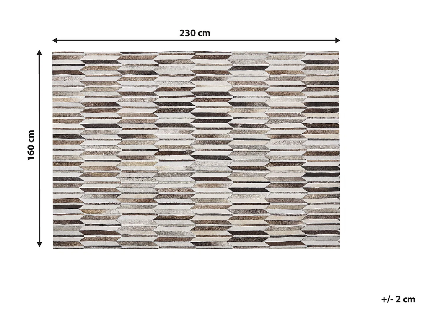 Tapis KULALAR Beige 160 x 230 cm Cuir