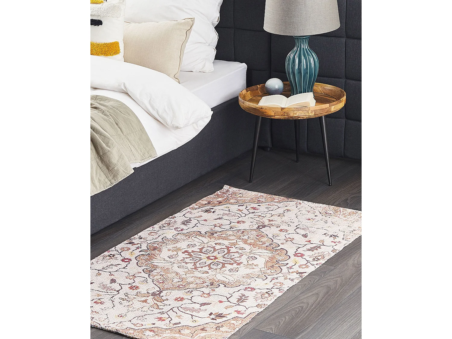 Orientalischer Teppich beige / braun Kurzflor rechteckig 80 x 150 cm Kattakkada