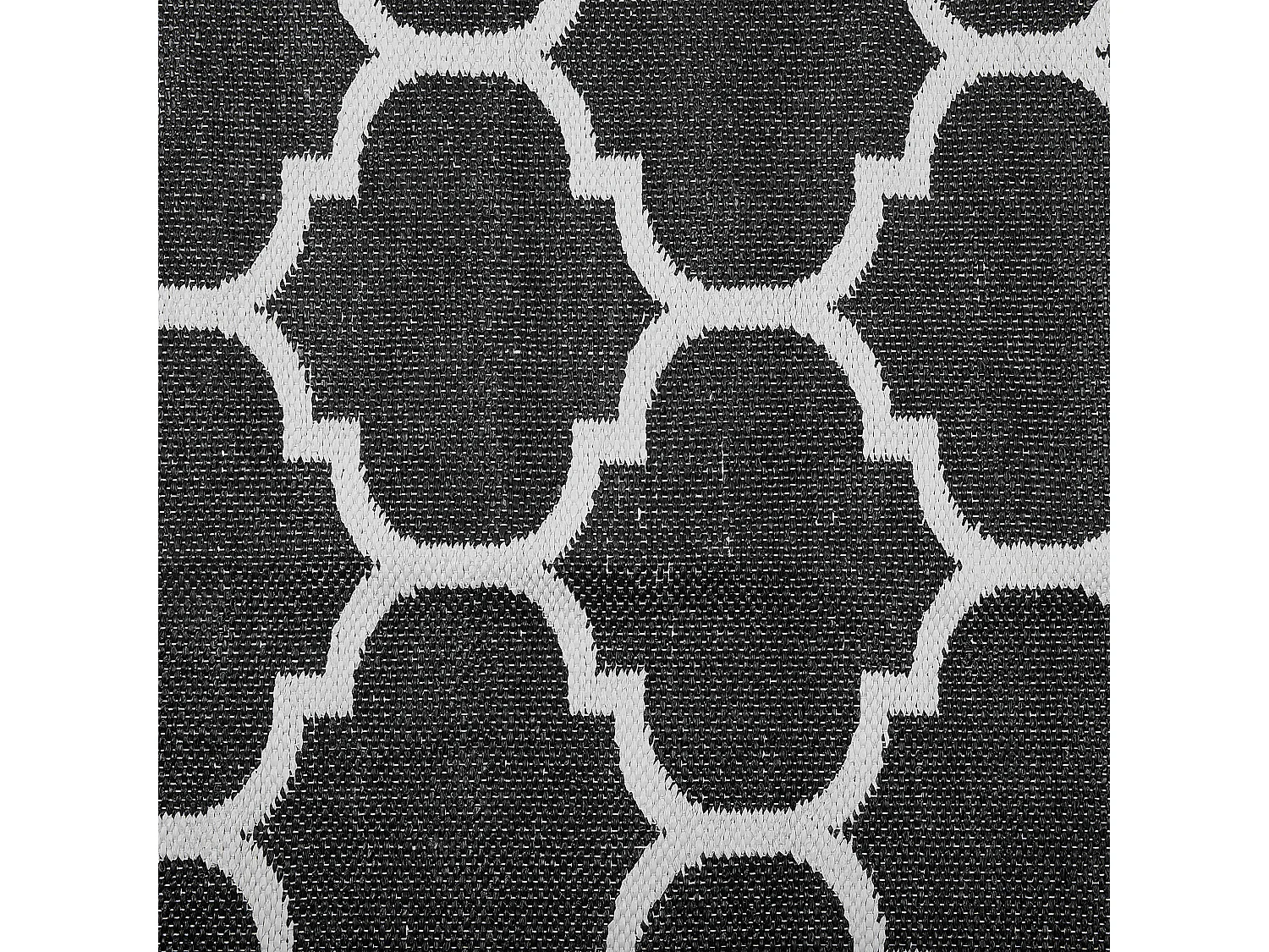 Moderner handgewebter Teppich in Schwarz-Weiß marokkanisches Muster 160 x 230 cm