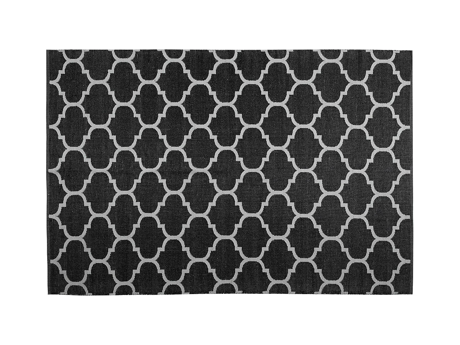 Tapis d'extérieur ALADANA Noir/blanc 160 x 230 cm Réversible