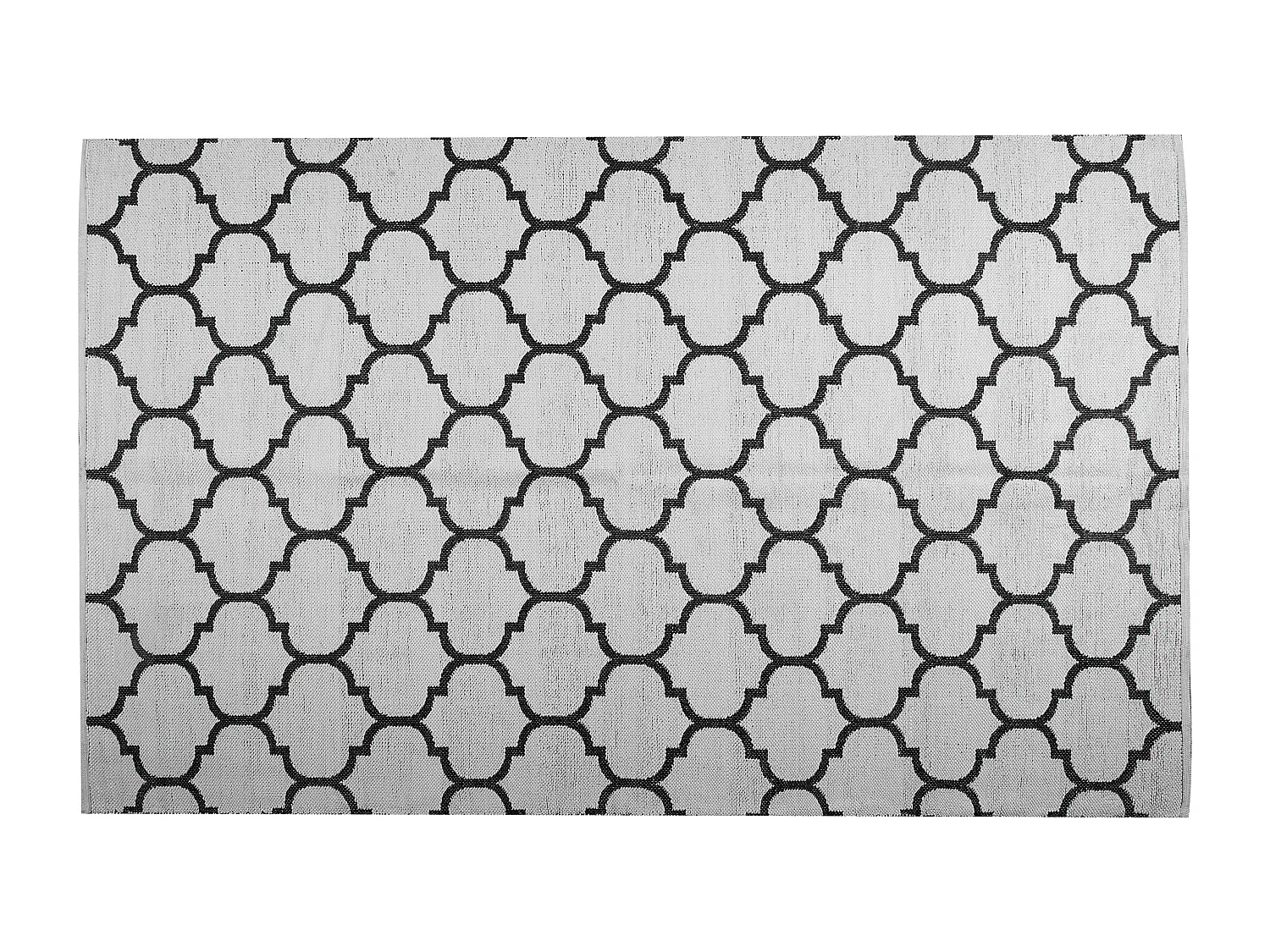Dywan zewnętrzny dwustronny 160 x 230 cm czarno-biały ALADANA
