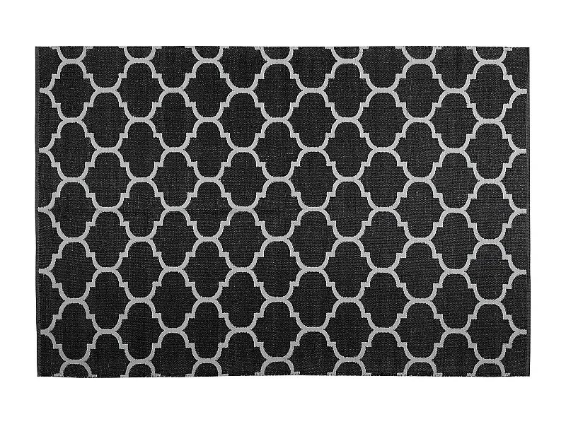 Tapis d'extérieur ALADANA Noir/blanc 160 x 230 cm Réversible