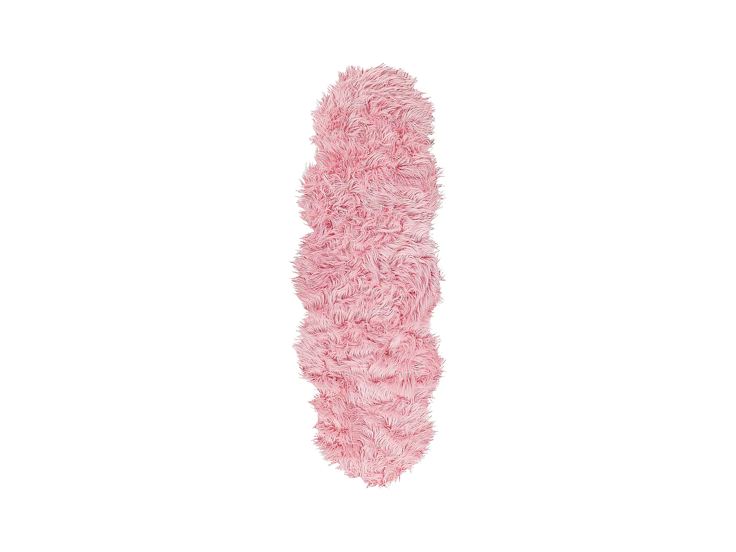 Tapis en fausse fourrure MAMUNGARI Rose 60 x 180 cm