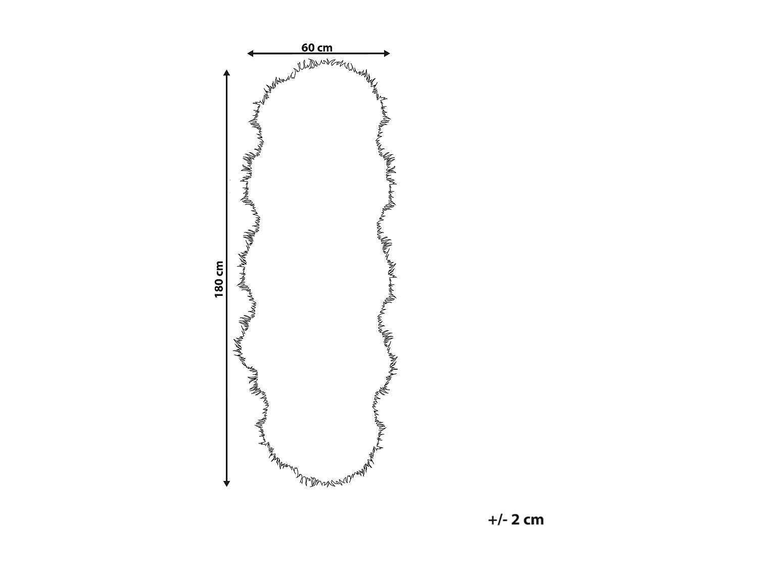 Tapis en fausse fourrure MAMUNGARI Rose 60 x 180 cm