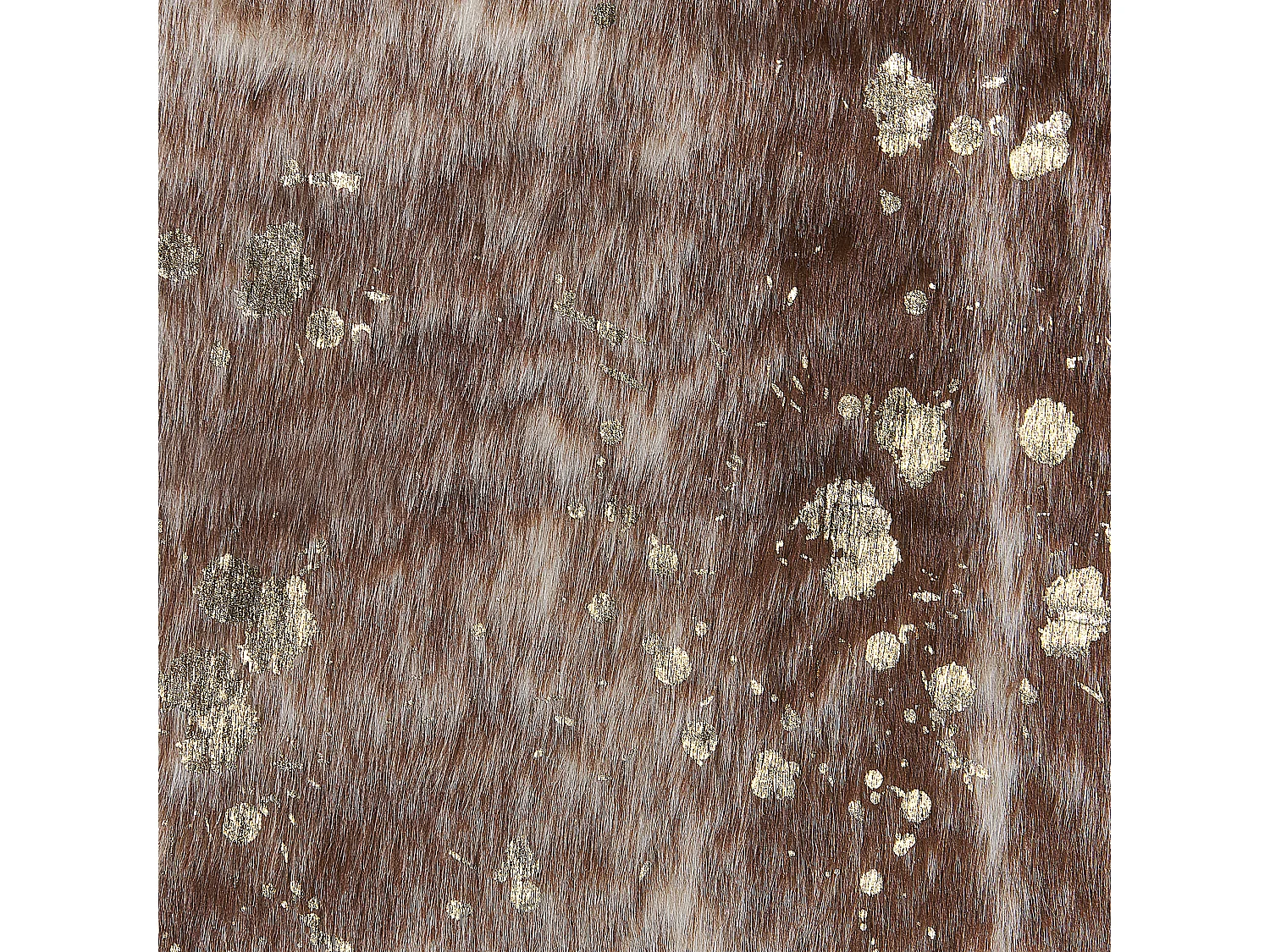 Dywan ekoskóra w łaty 150 x 200 cm brązowy ze złotym BOGONG