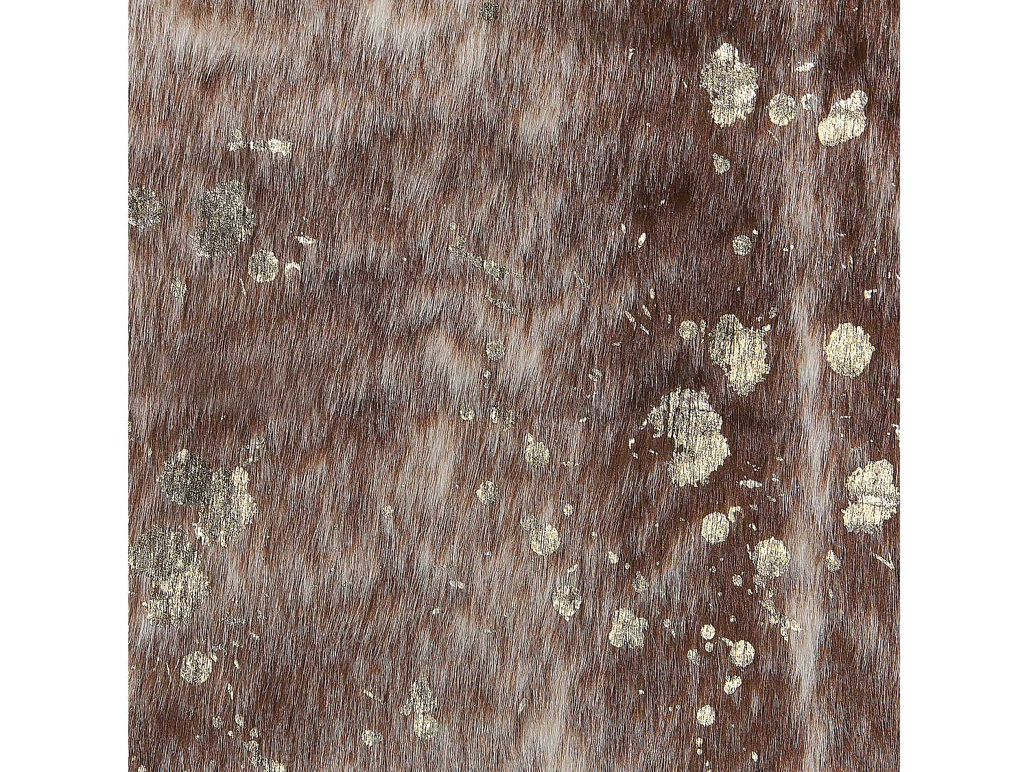 Vloerkleed imitatieleer bruin met goud 150 x 200 cm BOGONG