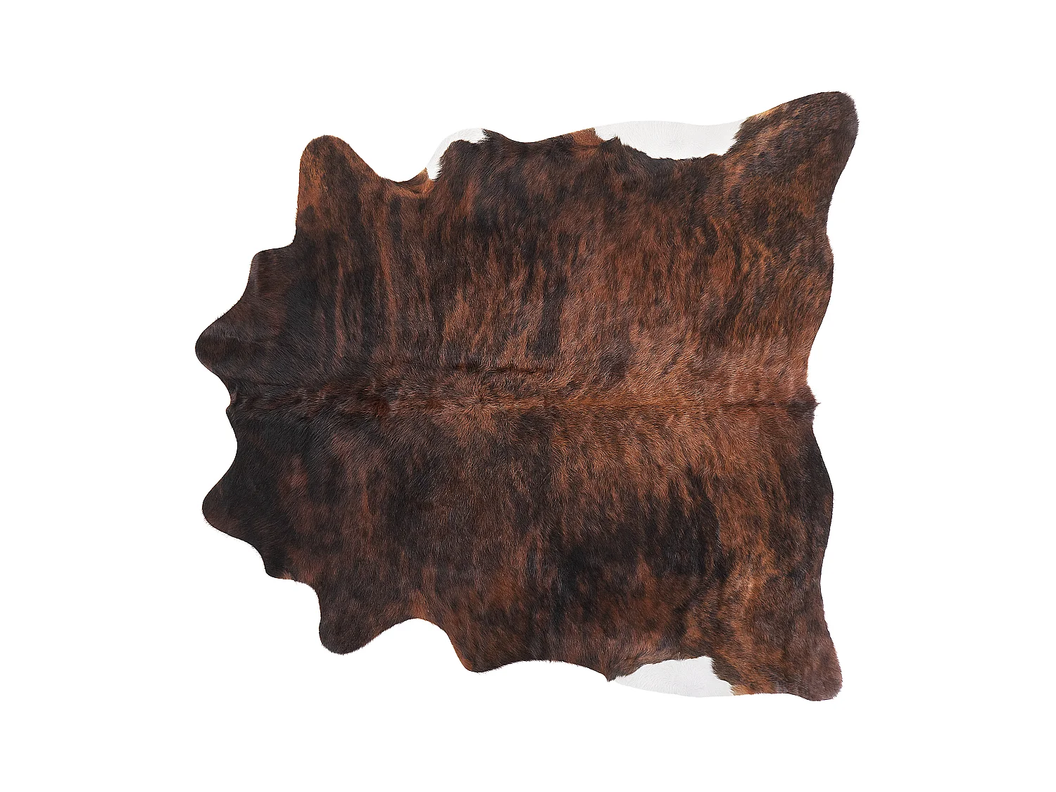 Vloerkleed koeienhuid bruin 3-4 m² NASQU