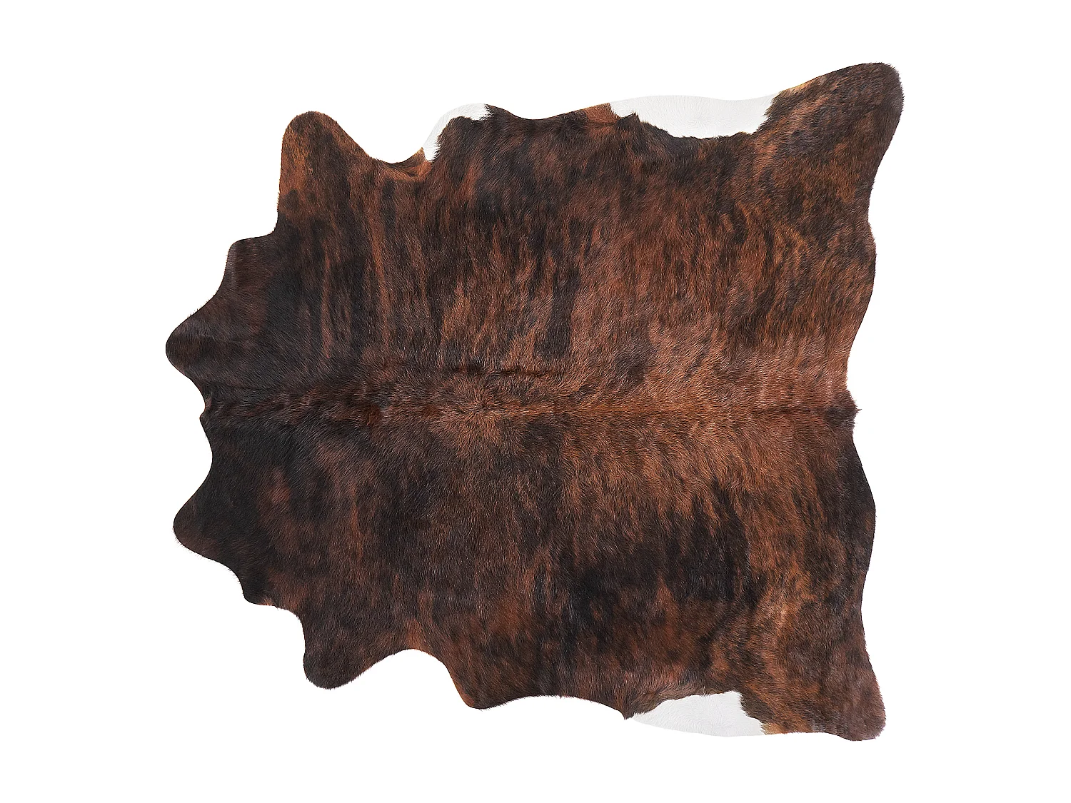 Vloerkleed koeienhuid bruin 3-4 m² NASQU