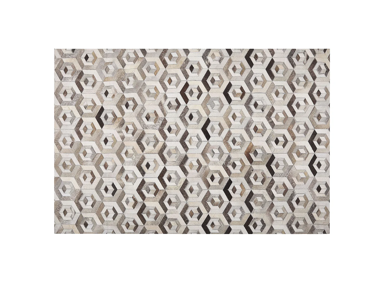 Tapis TAVAK Beige 160 x 230 cm Cuir