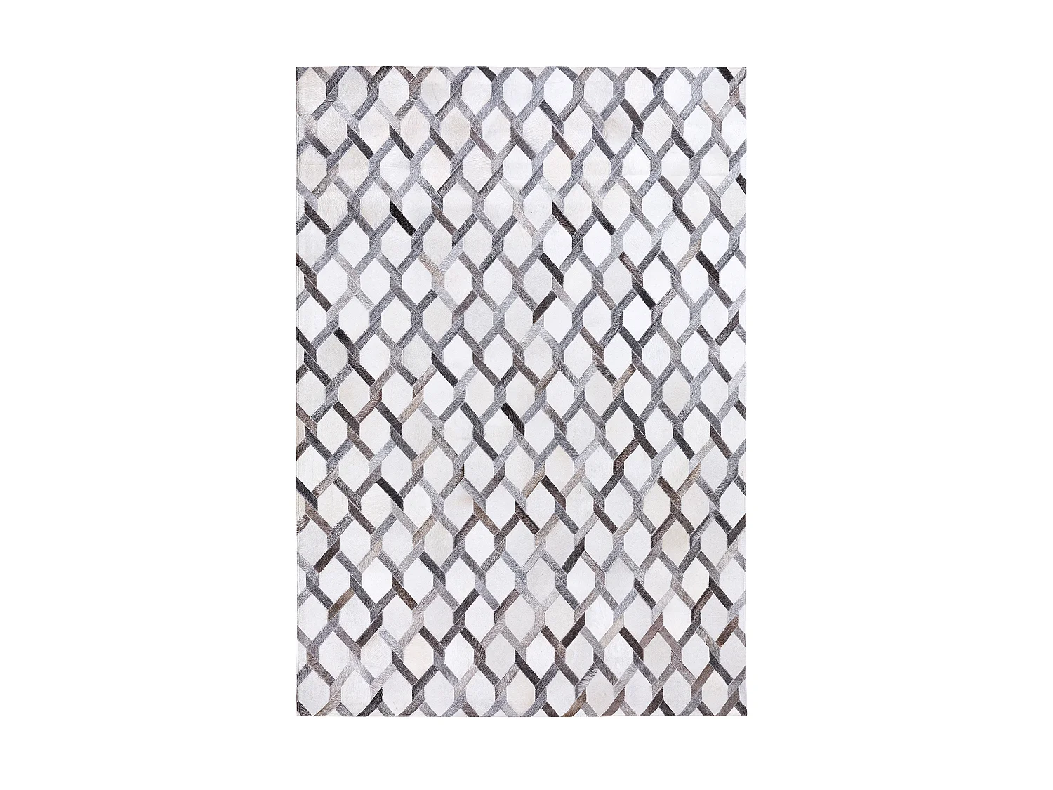 Tappeto AYDIN 140 x 200 cm Pelle naturale Grigio