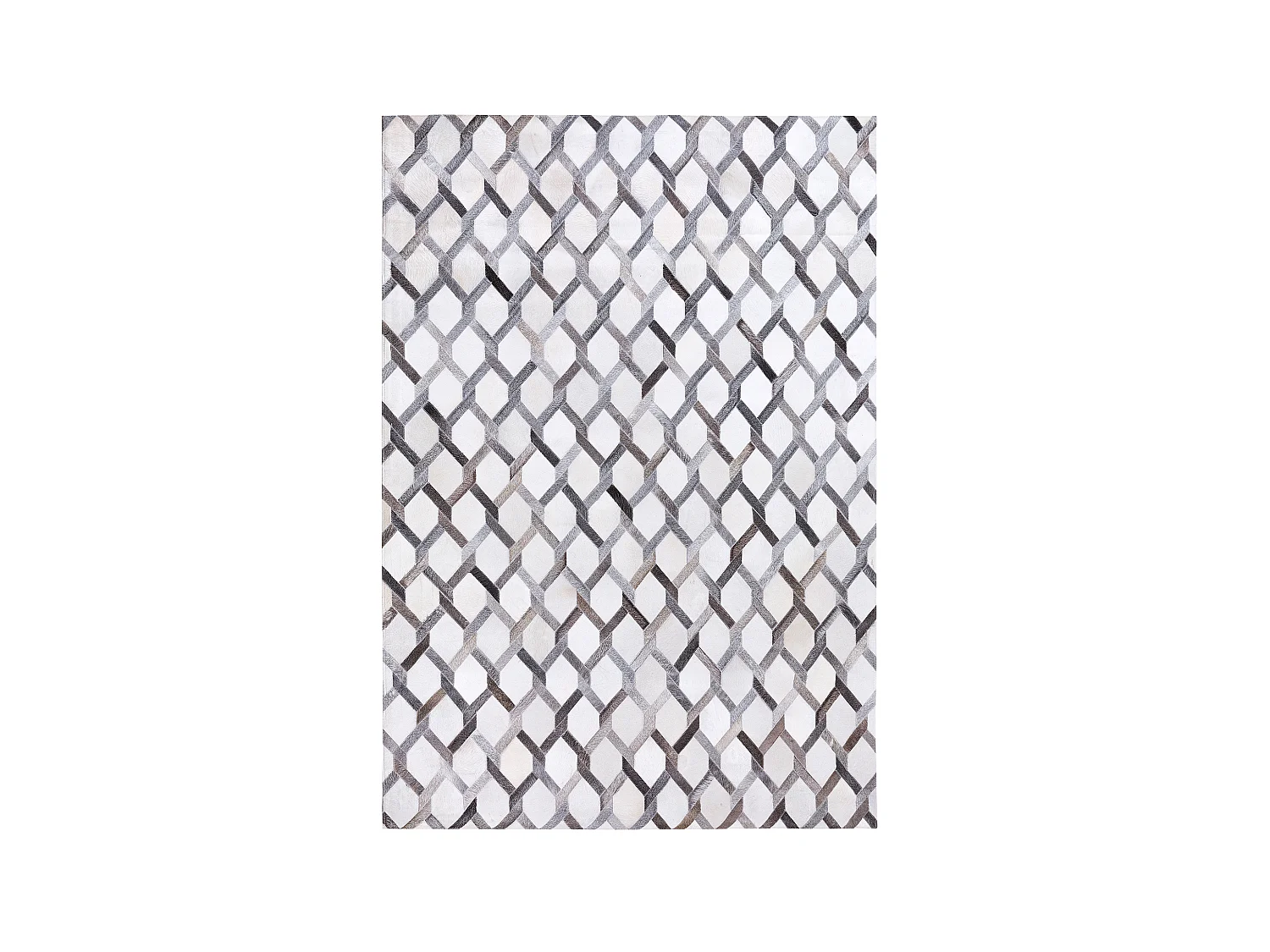 Vloerkleed AYDIN 140 x 200 cm Leer Grijs