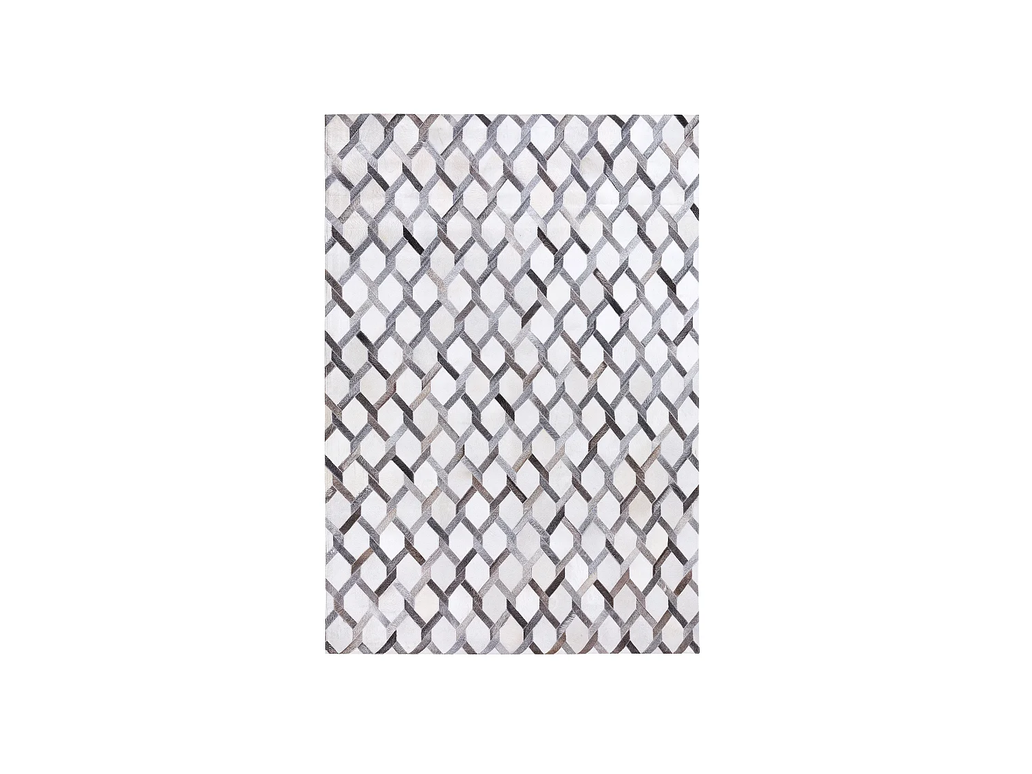 Vloerkleed AYDIN 140 x 200 cm Leer Grijs