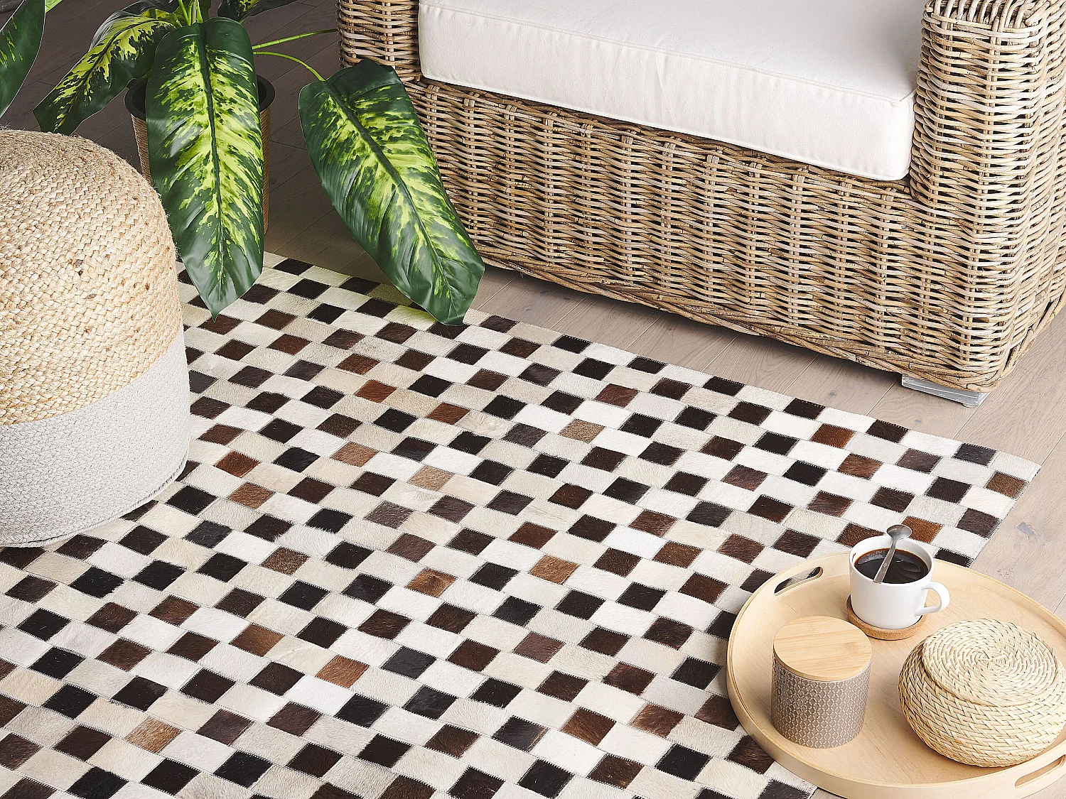 Tapis KAYABEY 160 x 230 cm Cuir Beige