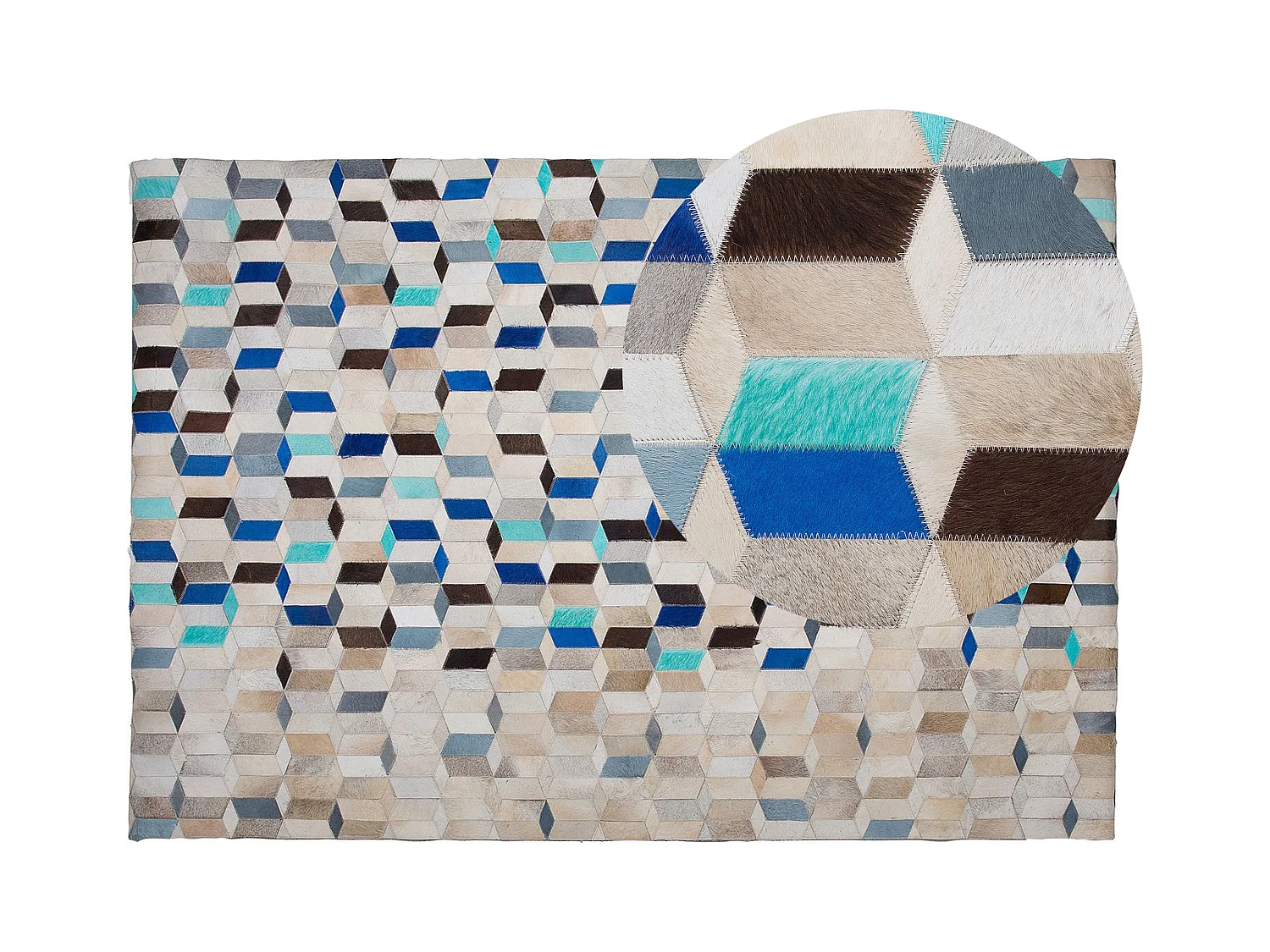 Tapis GIDIRLI Multicolore 140 x 200 cm Cuir