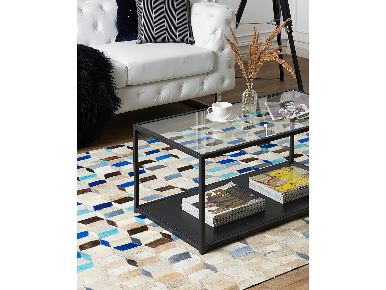 Tapis GIDIRLI Multicolore 140 x 200 cm Cuir