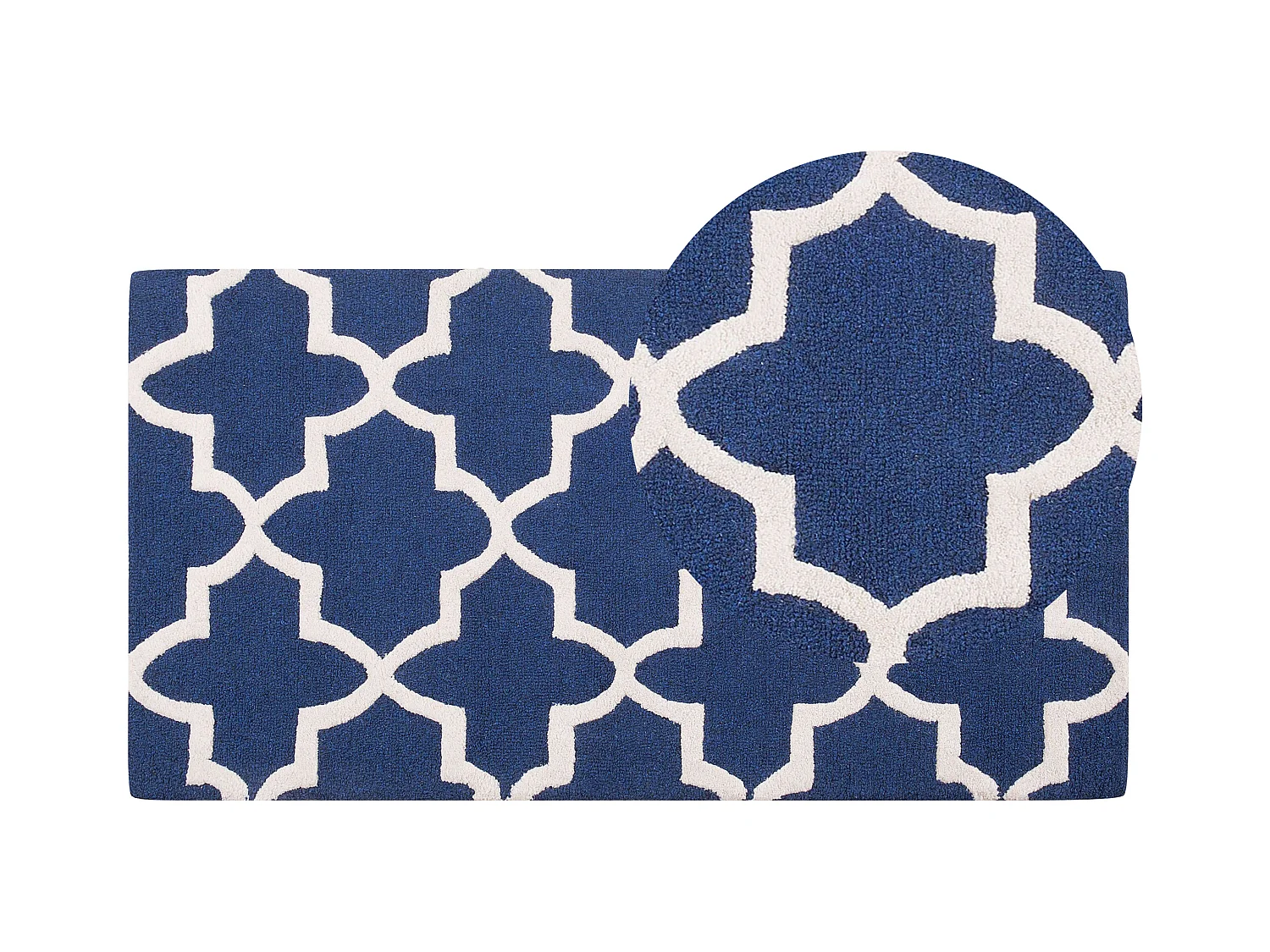 Vloerkleed wol blauw 80 x 150 cm SILVAN