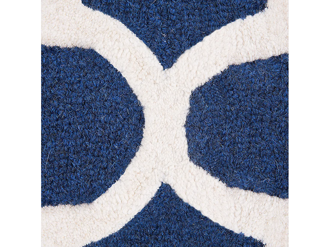 Tapete de lã azul marinho 80 x 150 cm SILVAN