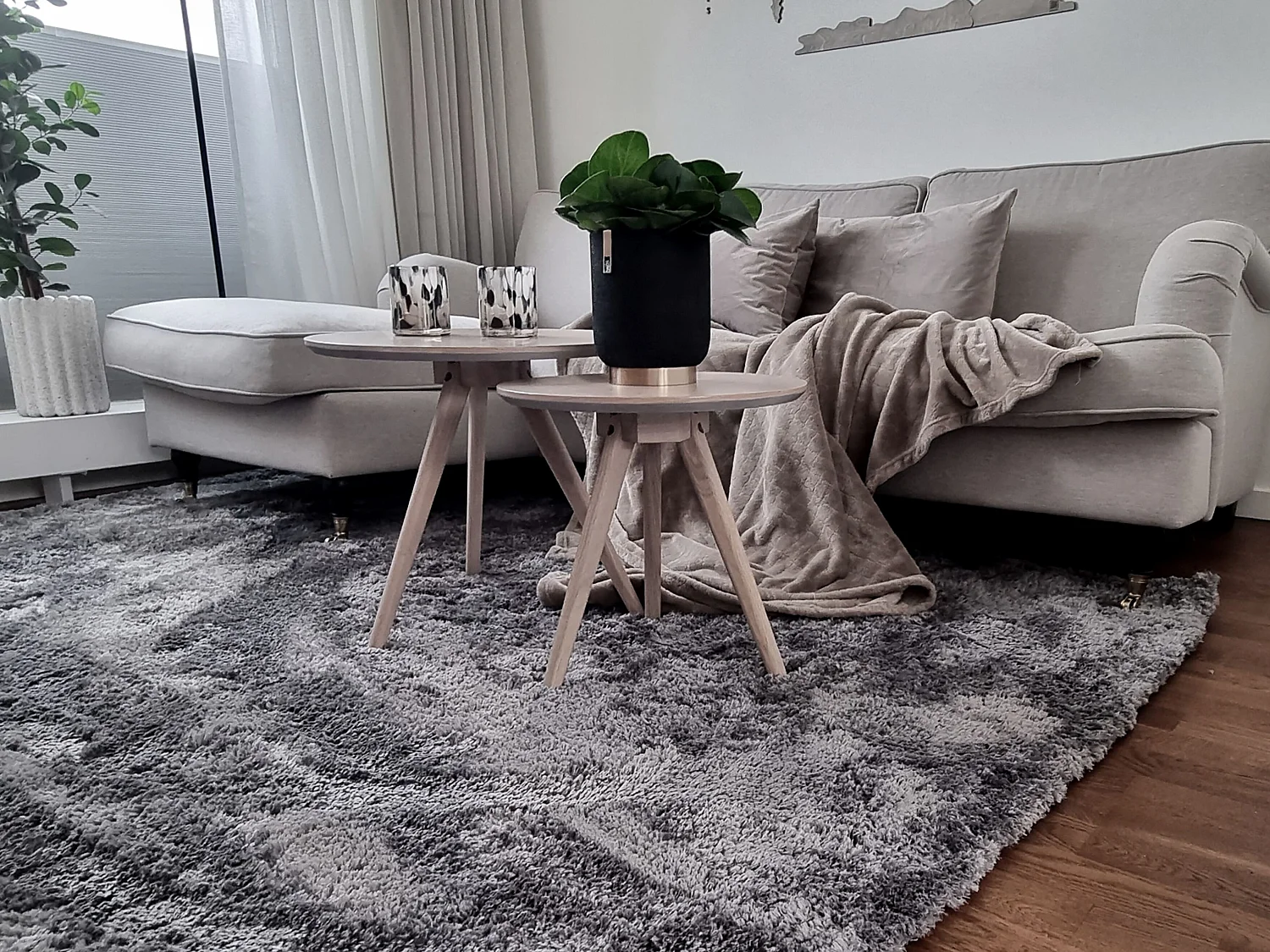 Tapis 160 x 230 cm gris foncé EVREN