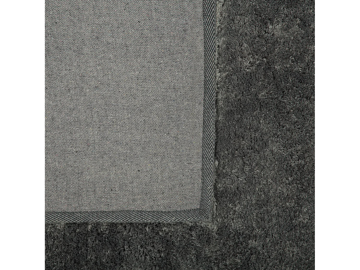 Tapis à poils longs EVREN Gris foncé 160 x 230 cm