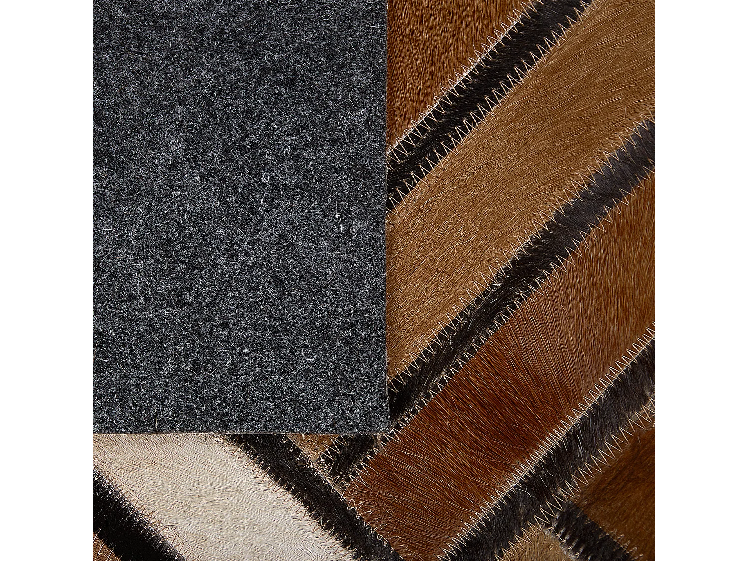 Tapis TEKIR Marron 140 x 200 cm Cuir