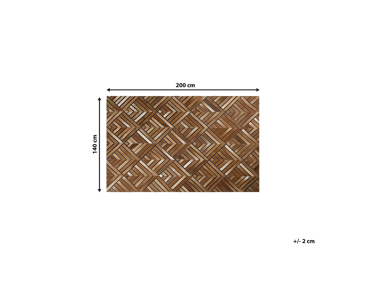 Rug TEKIR Brown 140 x 200 cm Leather