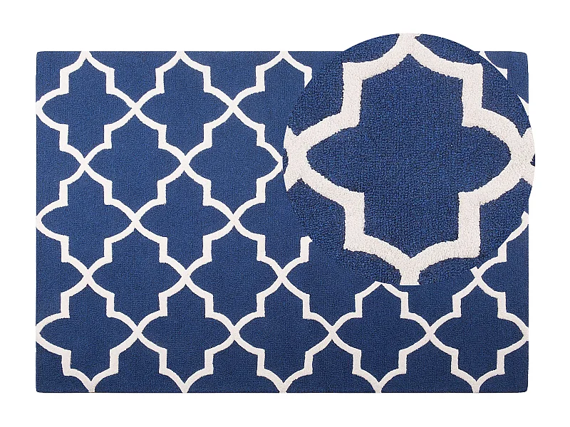 Tapis SILVAN Bleu marine 160 x 230 cm Laine