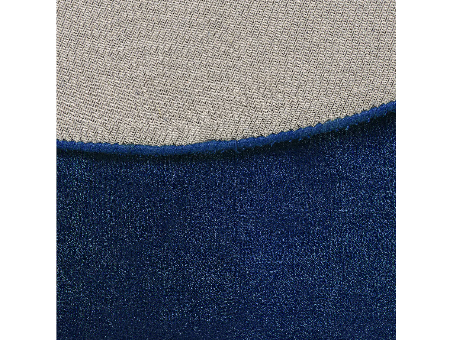 Dywan okrągły z wiskozy ⌀ 140 cm granatowy GESI II