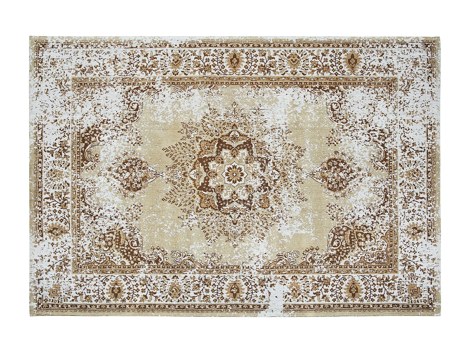 Vloerkleed katoen beige 140 x 200 cm ALMUS