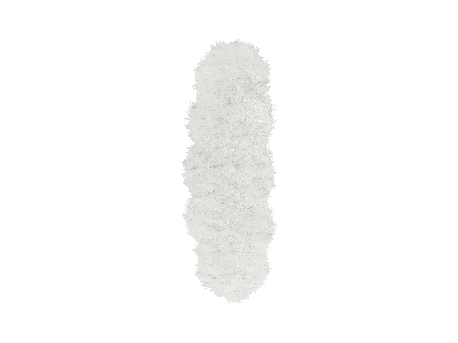 Tapis en fausse fourrure MAMUNGARI Blanc 60 x 180 cm