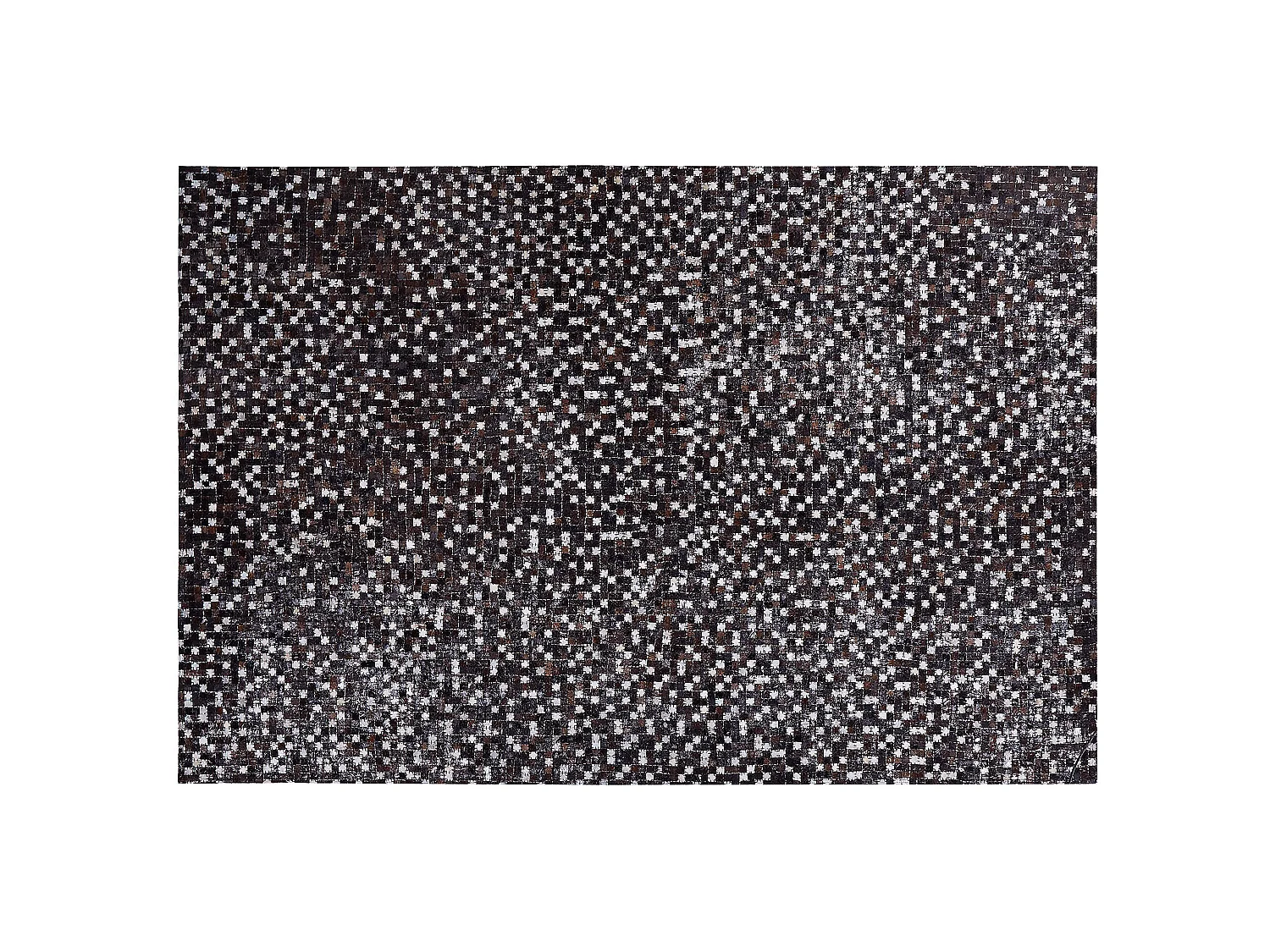 Teppich Leder braun/silber Mosaik 160 x 230 cm Akkese
