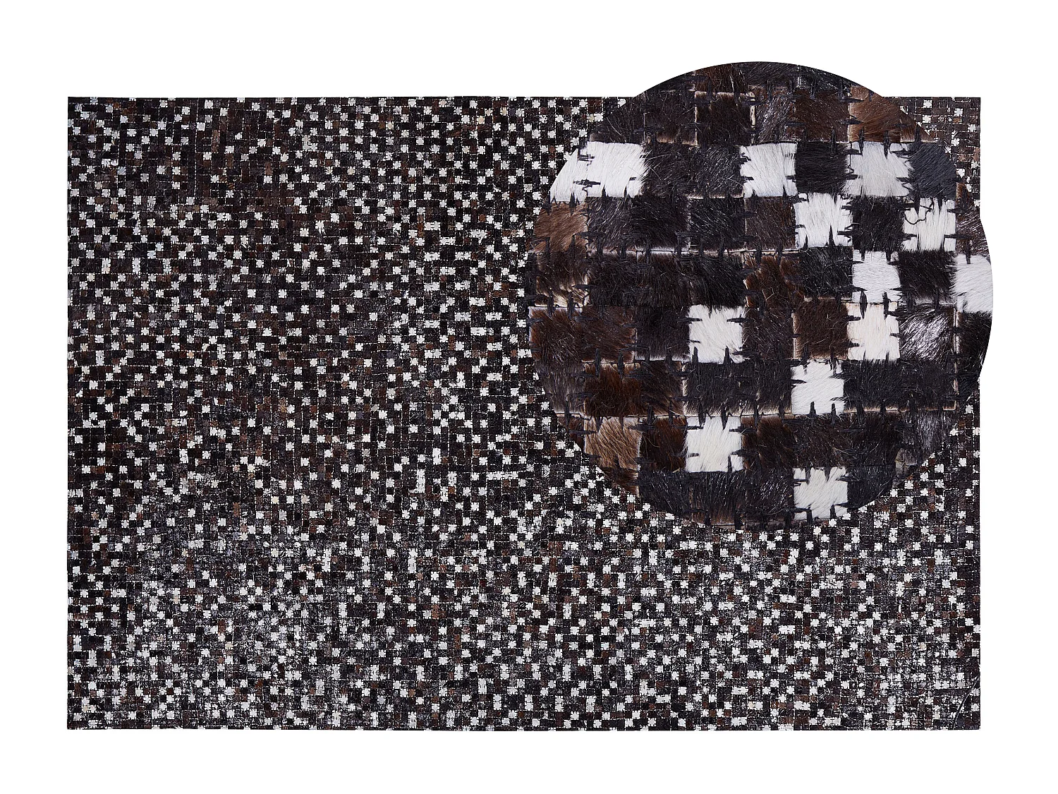 Vloerkleed AKKESE 160 x 230 cm Leer Bruin