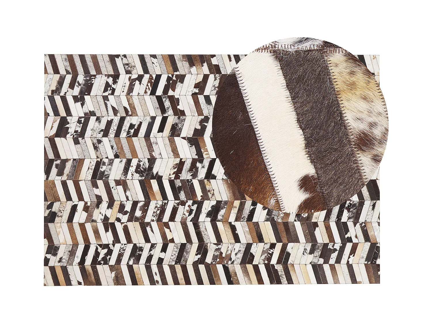 Tapis AKYELE Marron 140 x 200 cm Cuir