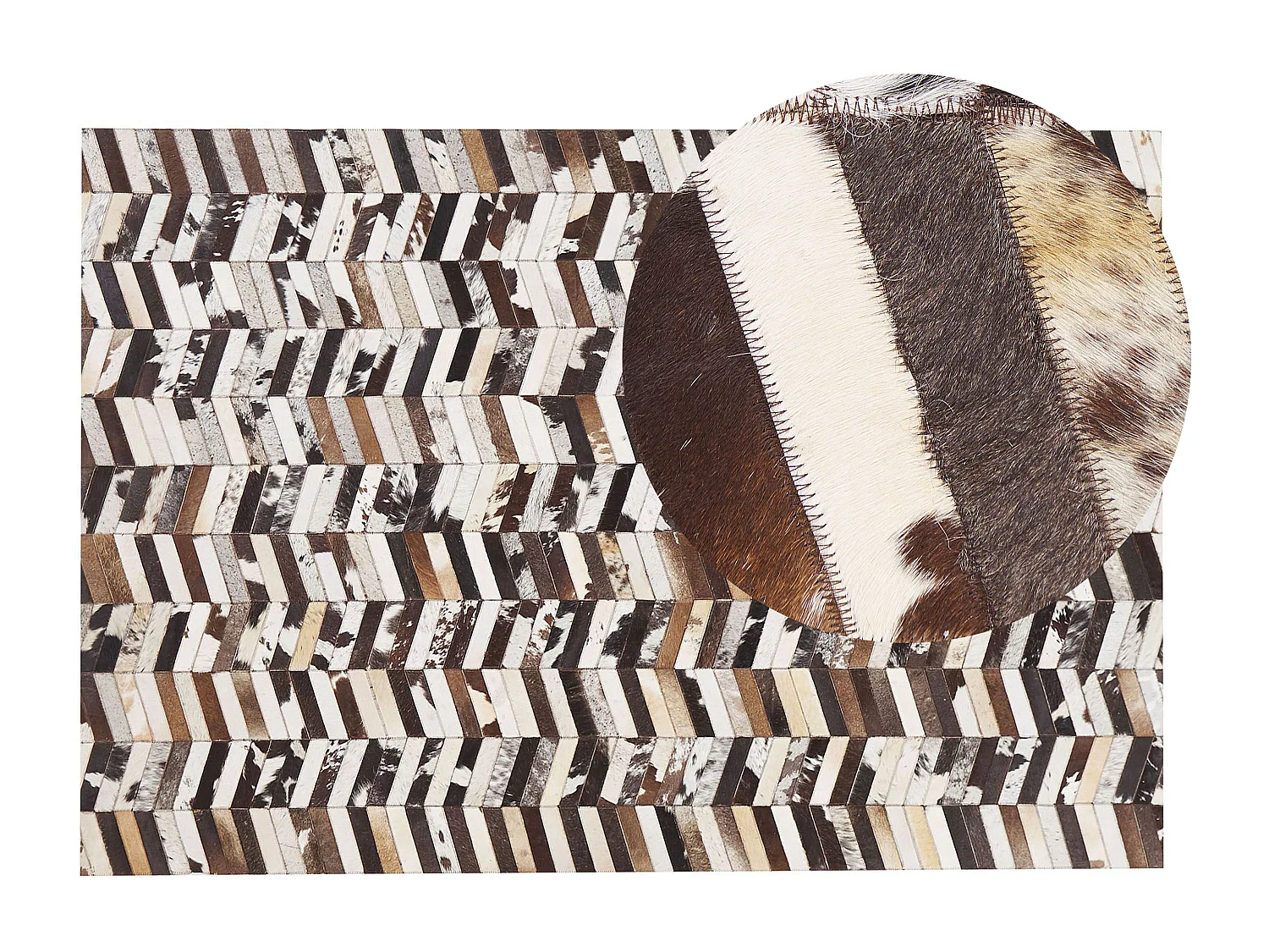 Tapis AKYELE Marron 140 x 200 cm Cuir