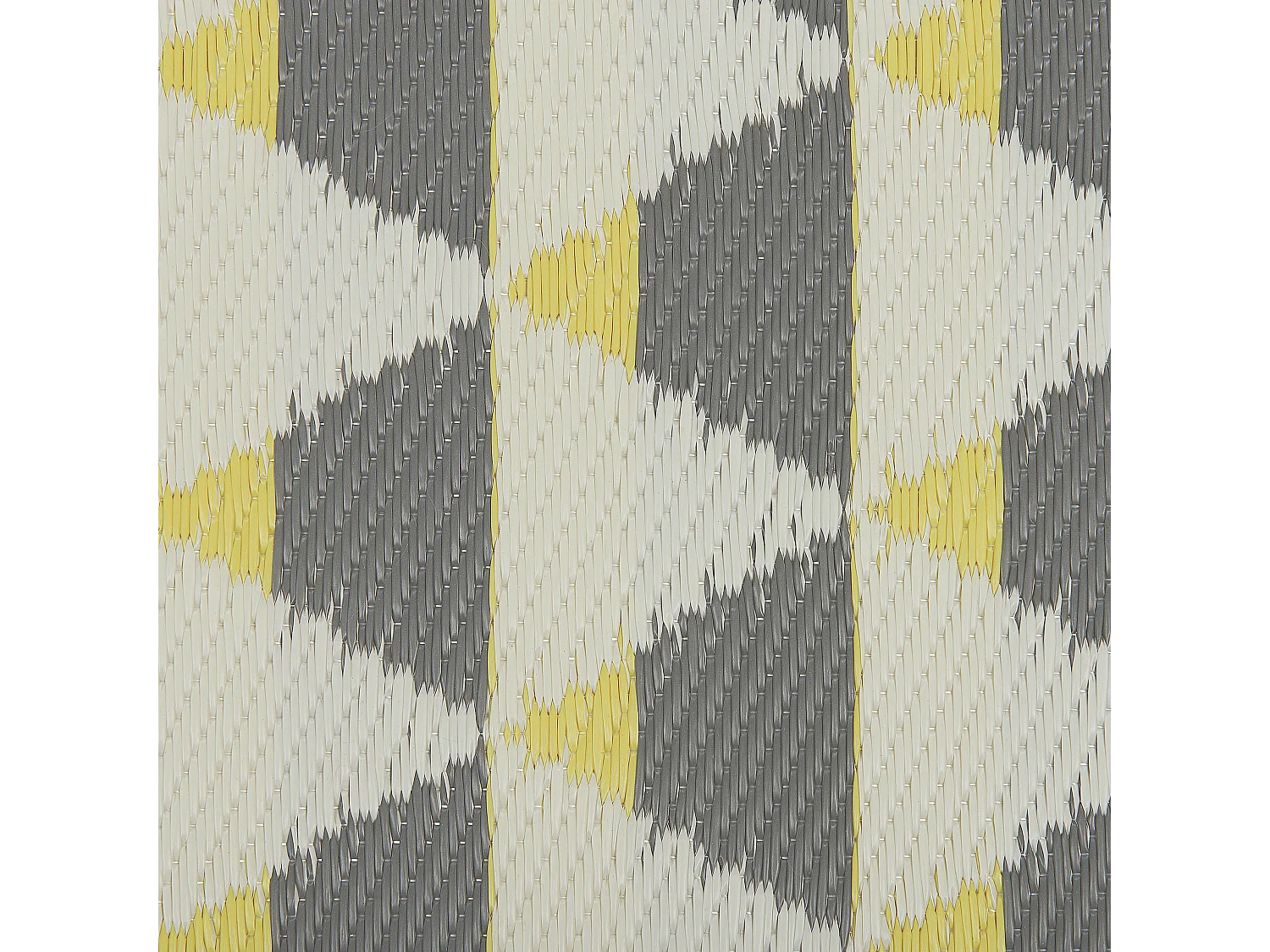 Rechteckiger Outdoor-Teppich in Grau/Gelb mit Dreieck Muster 120x180 cm Hisar