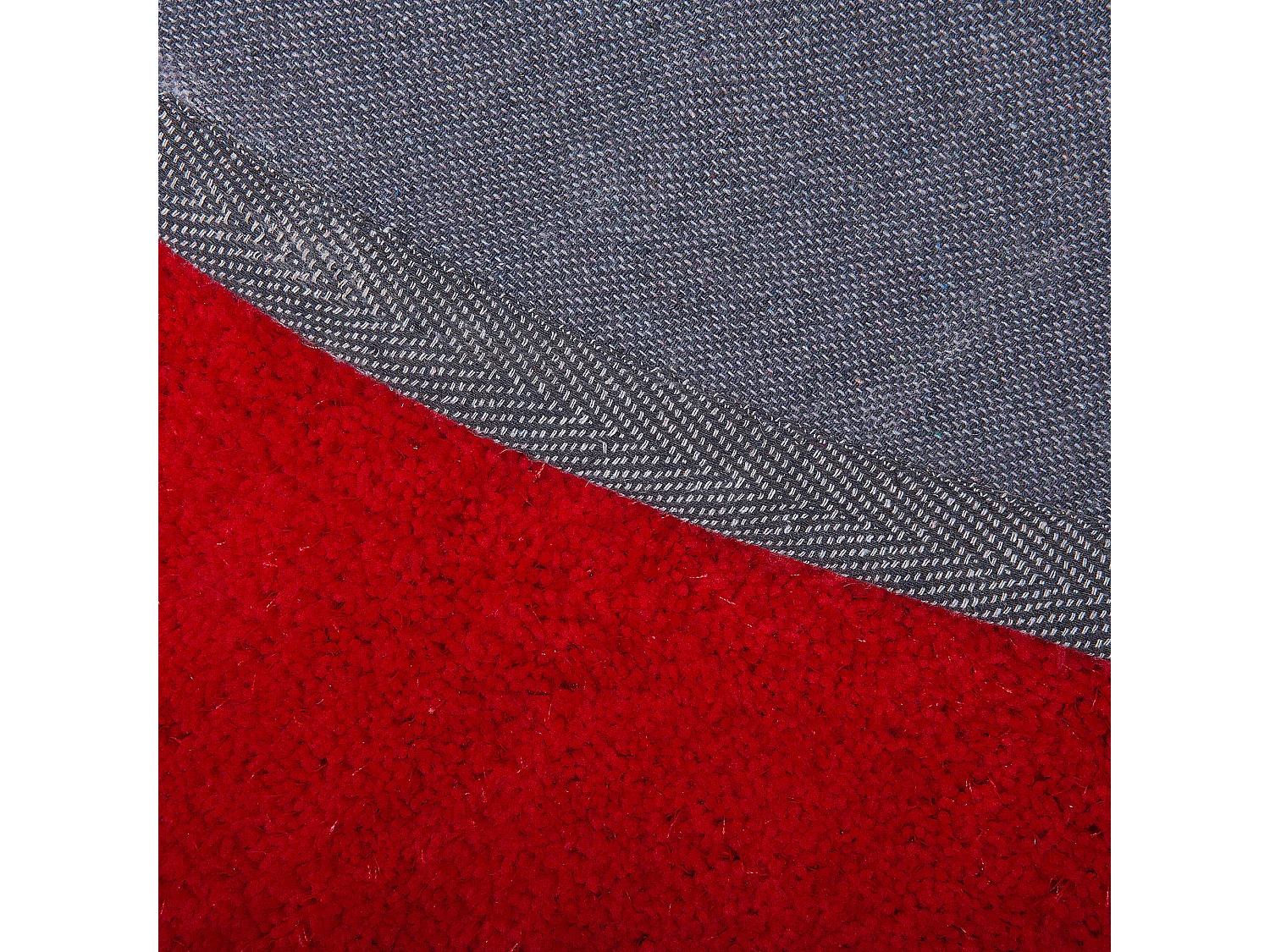 Läufer Teppich rund ⌀ 140 cm rot getuftet Shaggy Hochflor Modern Demre