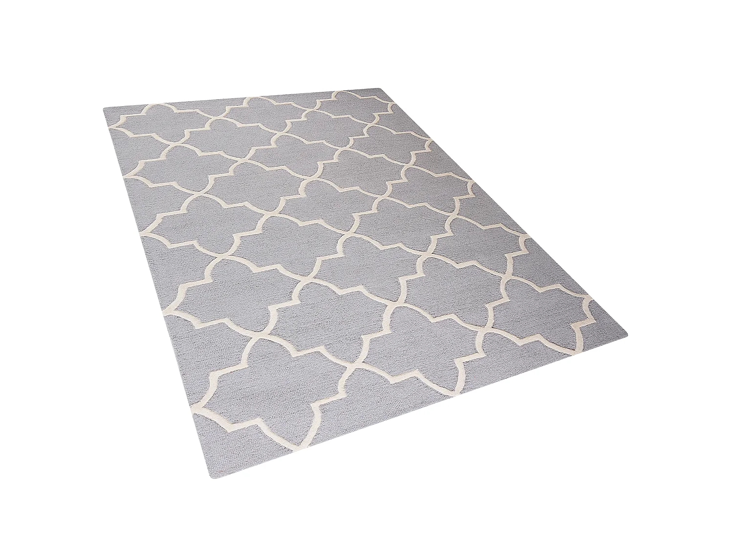 Alfombra de lana gris claro 160 x 230 cm SILVAN