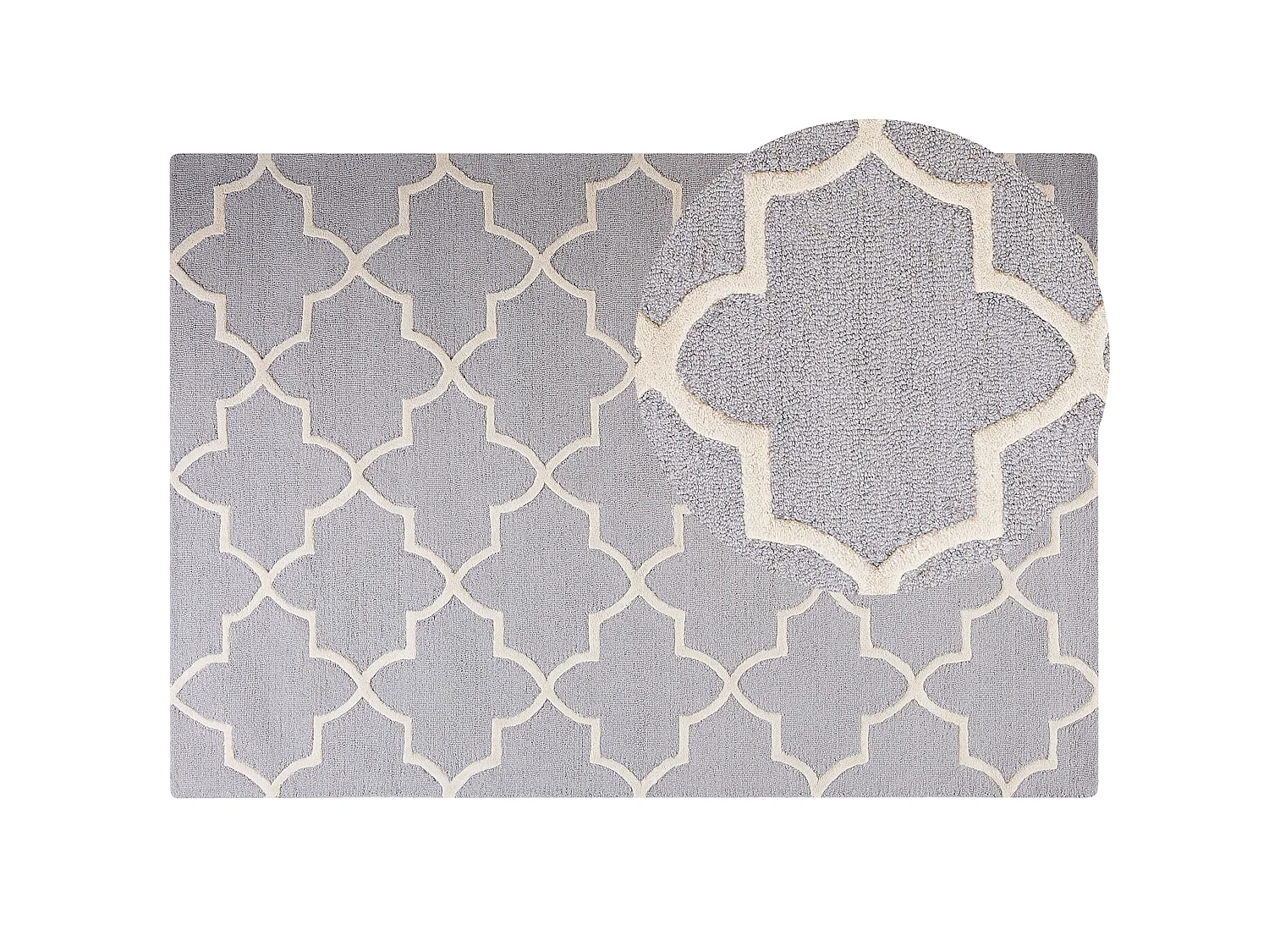 Tapis SILVAN Gris clair 160 x 230 cm Laine