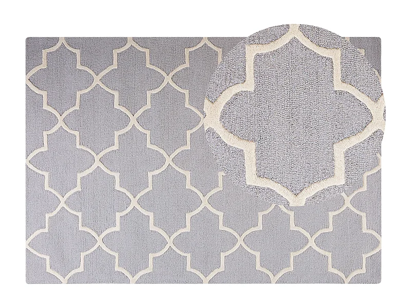 Tapis SILVAN Gris clair 160 x 230 cm Laine