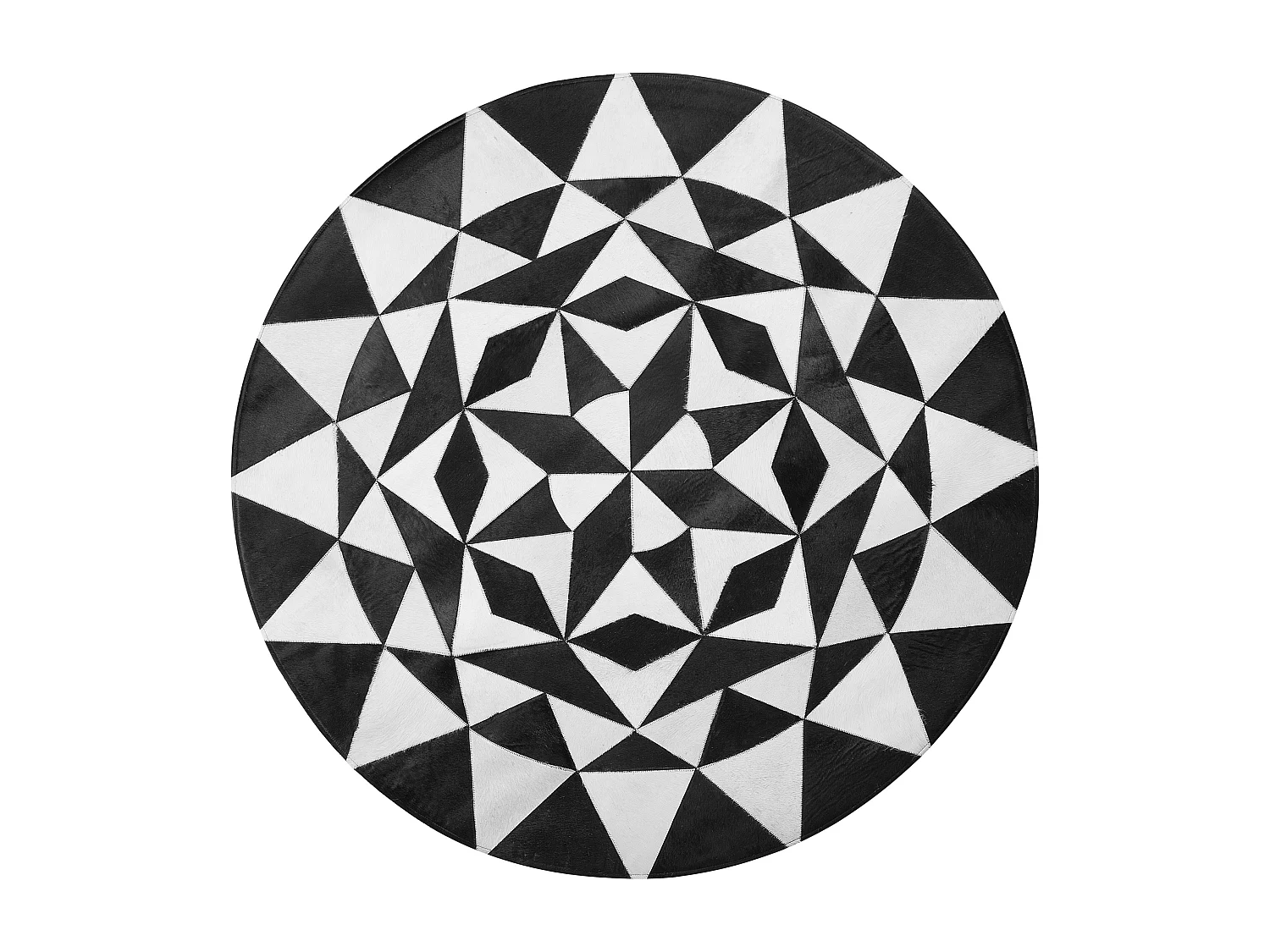 Alfombra TURGUTLU ø 140 cm Piel Negro