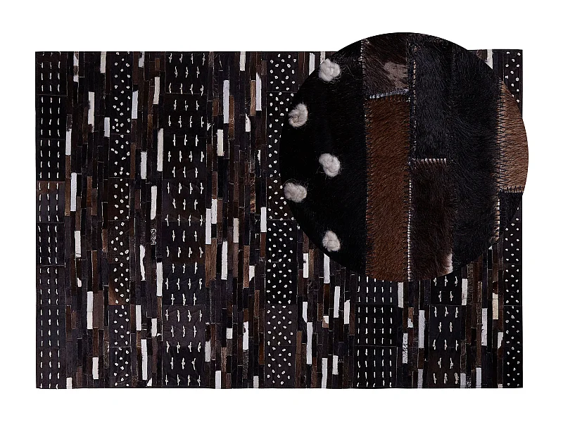 Tapis AKSEKI Marron foncé 160 x 230 cm Cuir