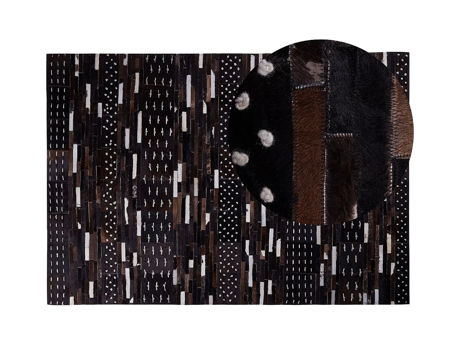 Tapis AKSEKI Marron foncé 160 x 230 cm Cuir