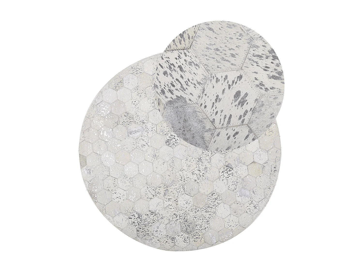 Tapis BOZKOY Argenté ø 140 cm Cuir