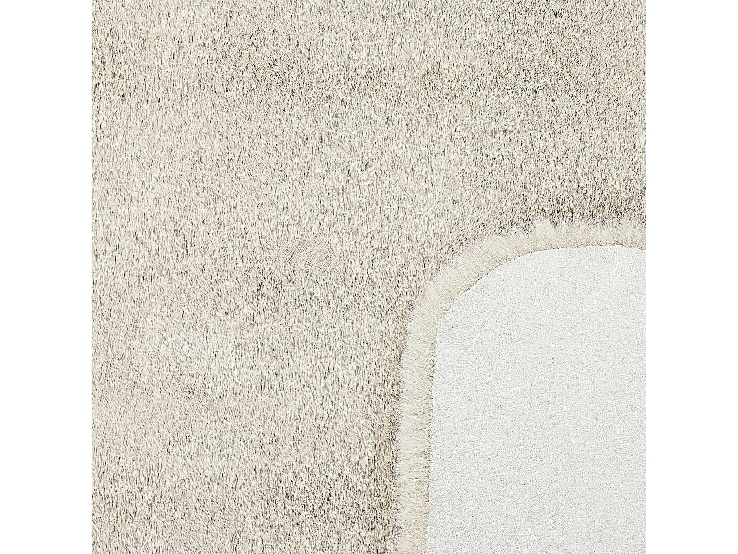 Tapis en fausse fourrure UNDARA Beige 60 x 90 cm