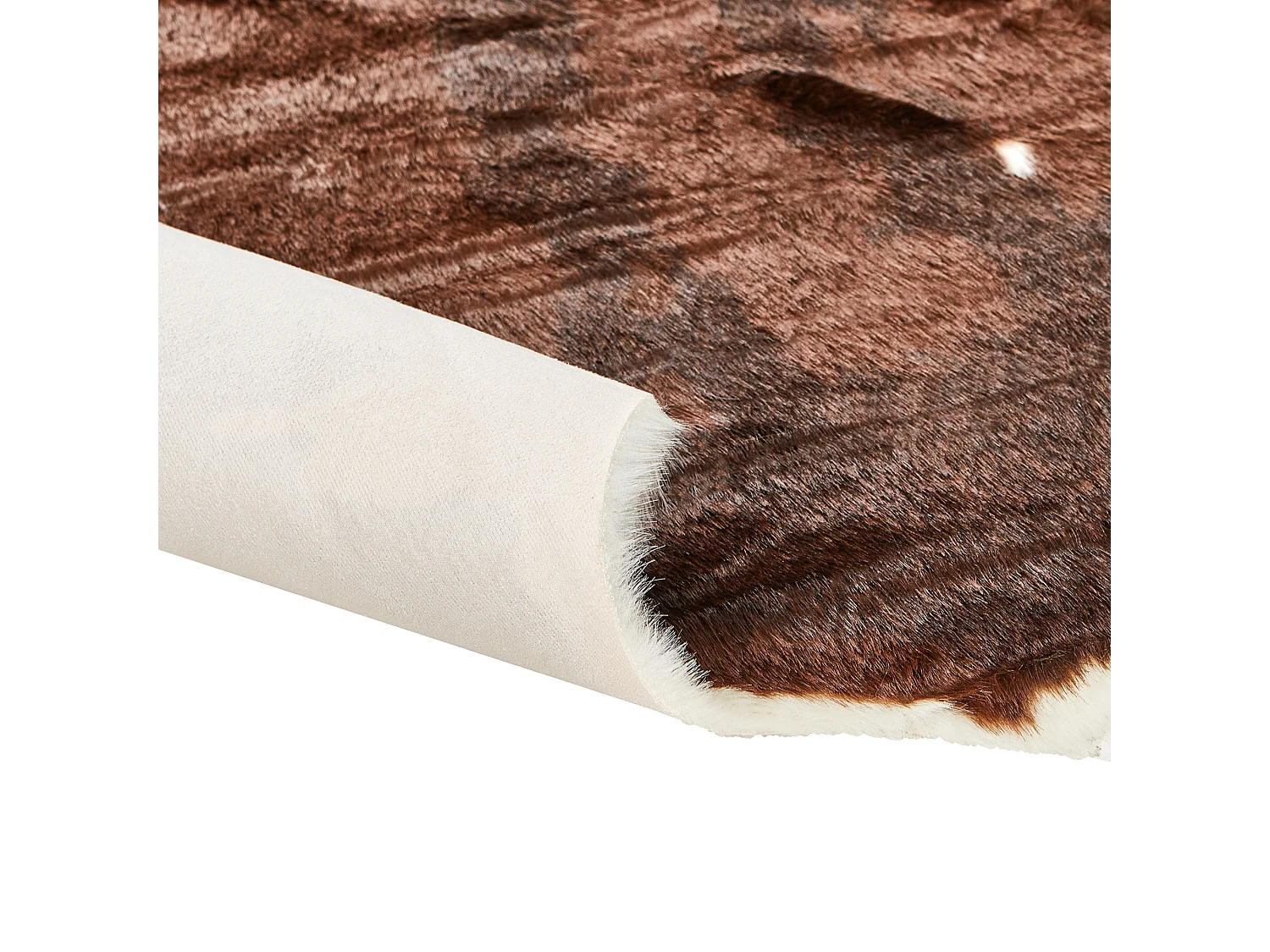 Vloerkleed imitatieleer wit/bruin 150 x 200 cm BOGONG