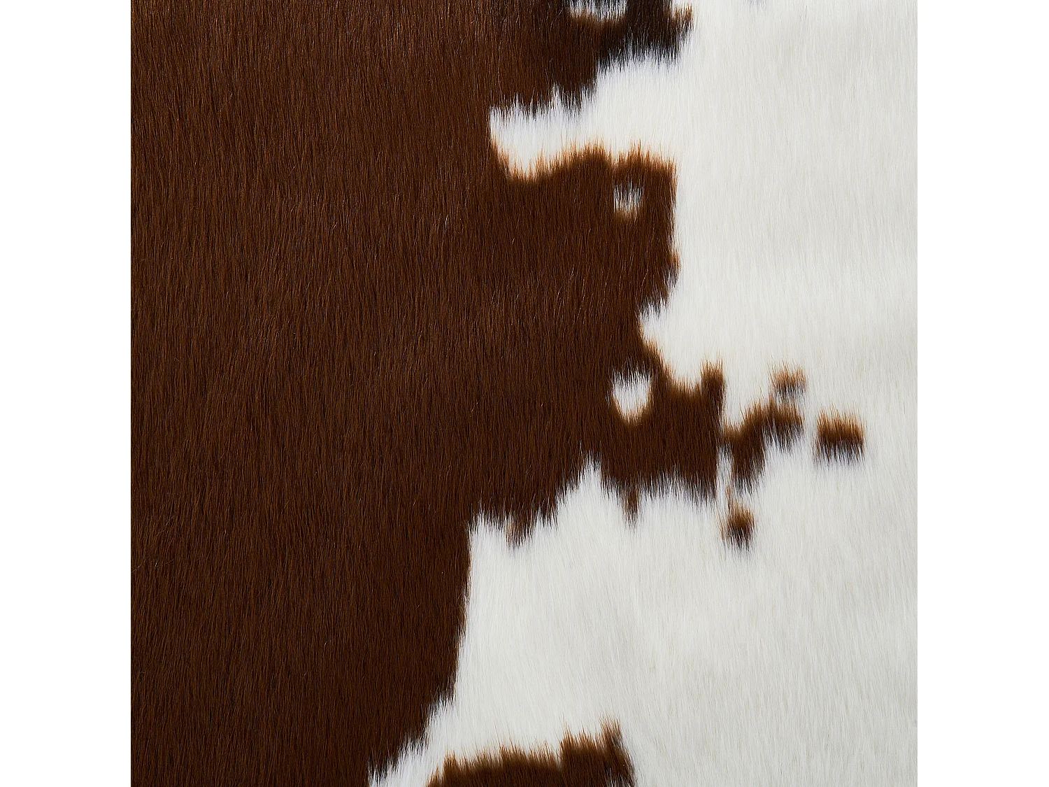 Tapete em pele sintética de vaca castanha e branca 150 x 200 cm BOGONG