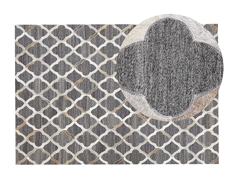 Tapete ROLUNAY 140 x 200 cm Pele Cinzento escuro