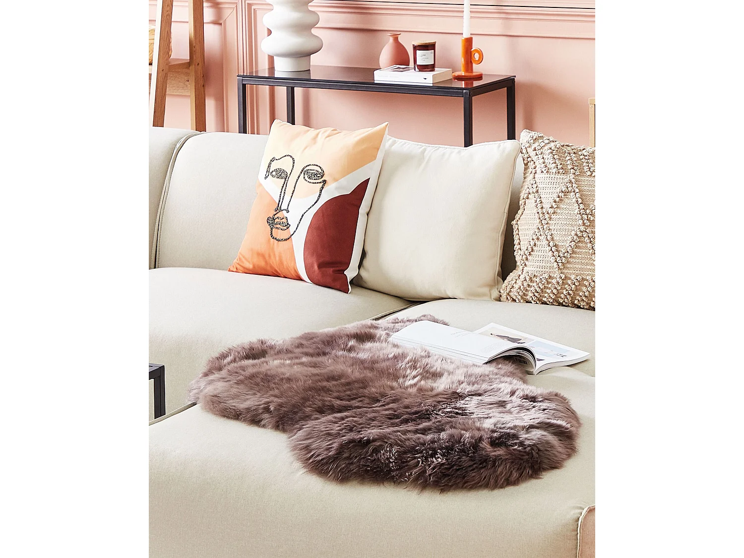 Tapis en fausse fourrure MUNGO Marron 63 x 95 cm