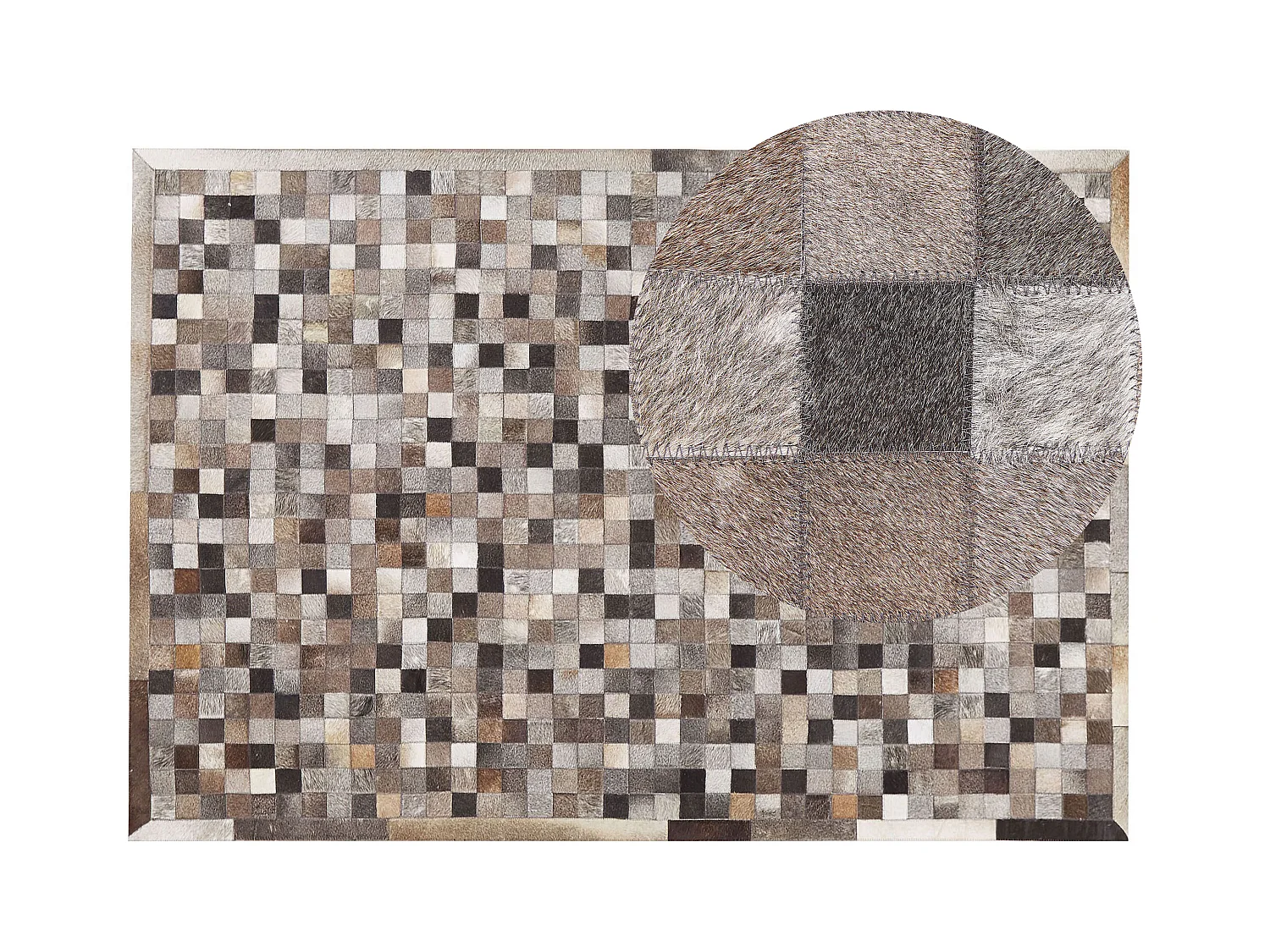 Tapis ARMUTLU Gris 160 x 230 cm Cuir