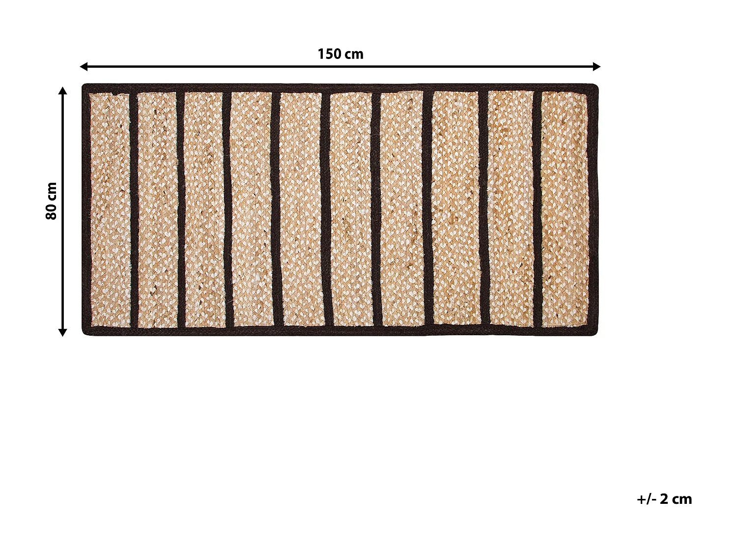 Tapis KARADONA 80 x 150 cm Jute Beige